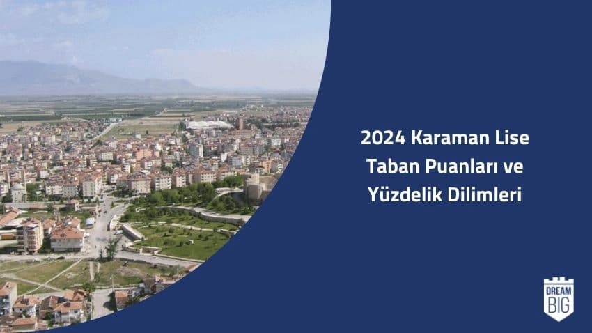 2024 Karaman Lise Taban Puanları ve Yüzdelik Dilimleri · Dream Big