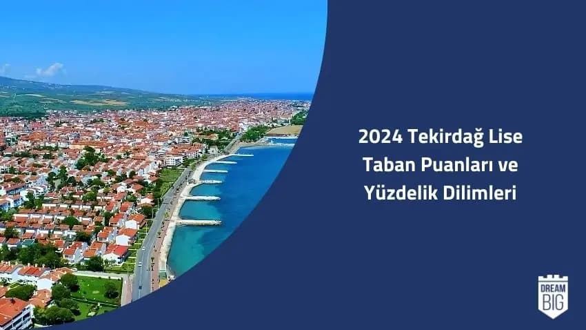 2024 Tekirdağ Lise Taban Puanları ve Yüzdelik Dilimleri · Dream Big