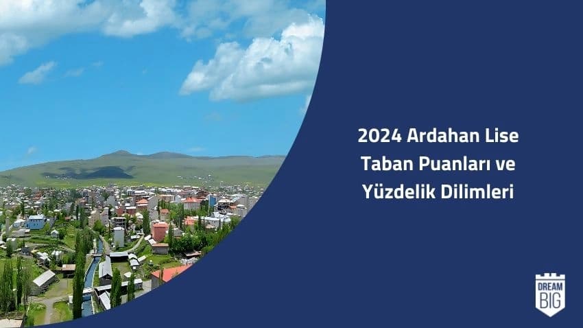 2024 Ardahan Lise Taban Puanları ve Yüzdelik Dilimleri · Dream Big