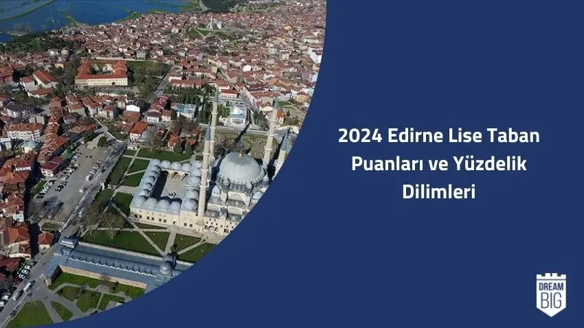2024 Edirne Lise Taban Puanları ve Yüzdelik Dilimleri · Dream Big