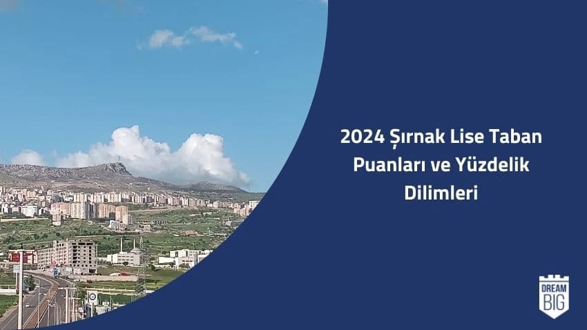 2024 Şırnak Lise Taban Puanları ve Yüzdelik Dilimleri · Dream Big
