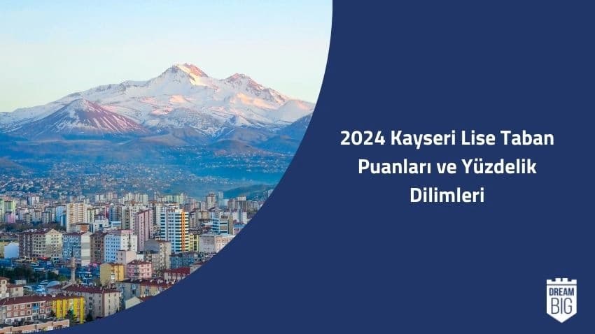2024 Kayseri Lise Taban Puanları ve Yüzdelik Dilimleri · Dream Big