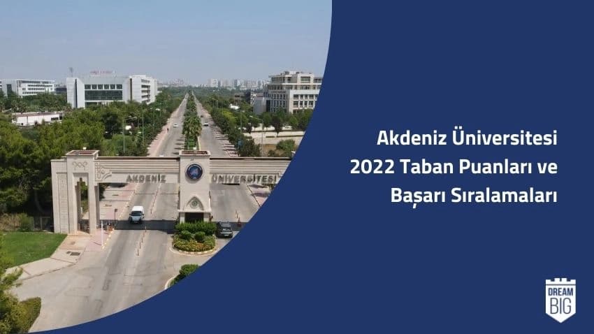 Akdeniz Üniversitesi 2022 Taban Puanları ve Başarı Sıralamaları · Dream Big