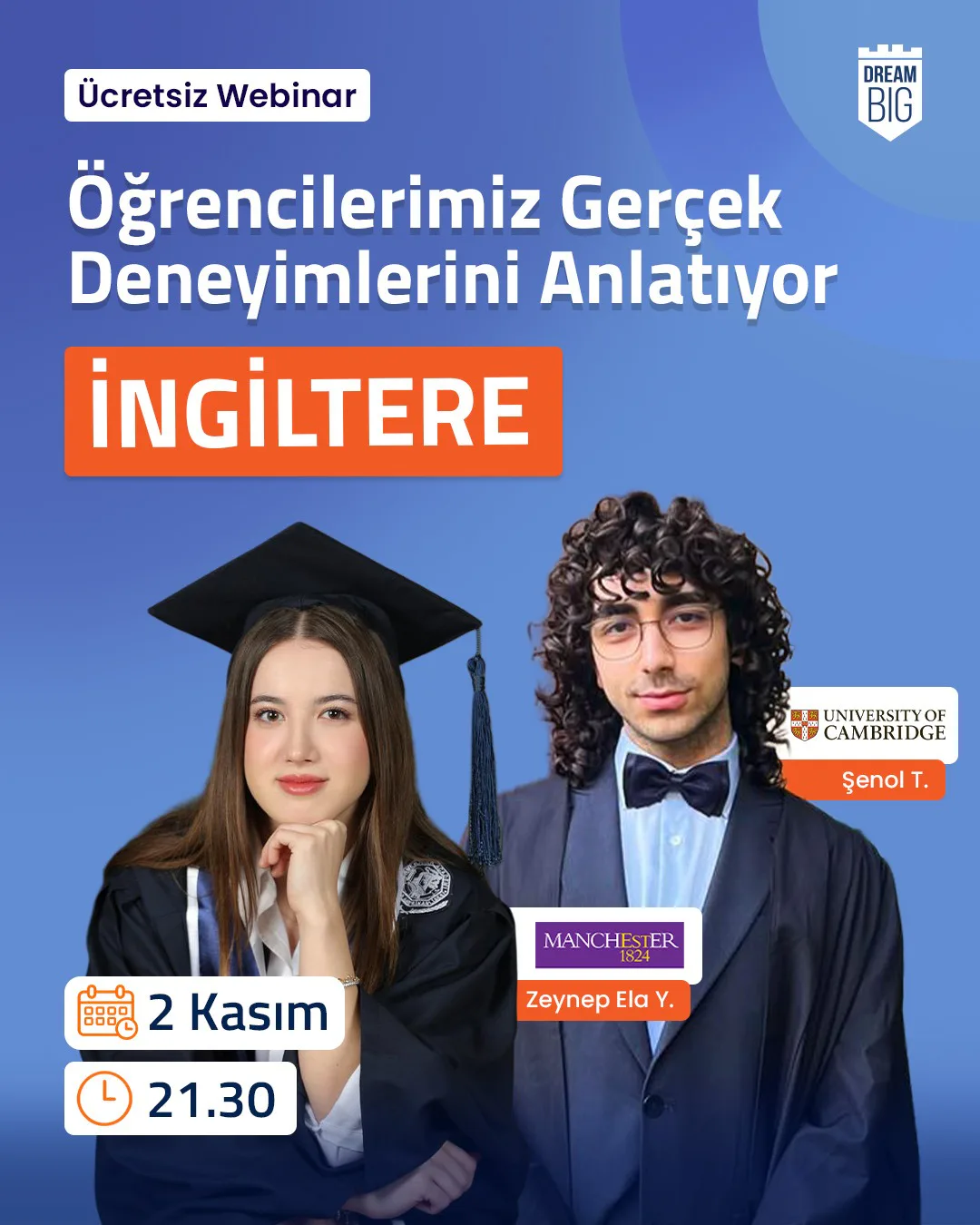 Dream Big Öğrencileri Üniversitelerinden Gerçek Deneyimleri Anlatmaya Geliyor